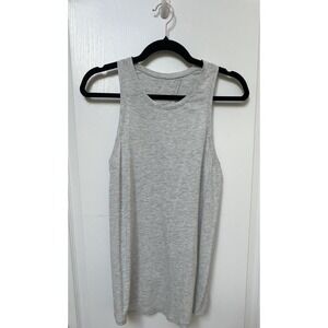 Lululemon Women's Tank  Open Back With Tie Size 8 Light Gray
